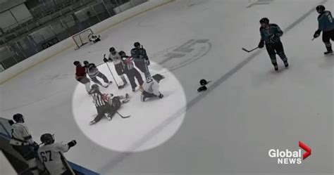 Video: B.C. hockey fight, with apparent kick to the face, under ...