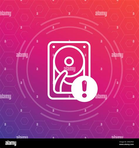 HDD, hard drive notification icon for web Stock Vector Image & Art - Alamy