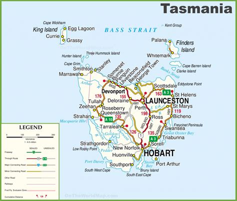 Tasmania Maps | Australia | Maps Of Tasmania (Tas) intended for ...