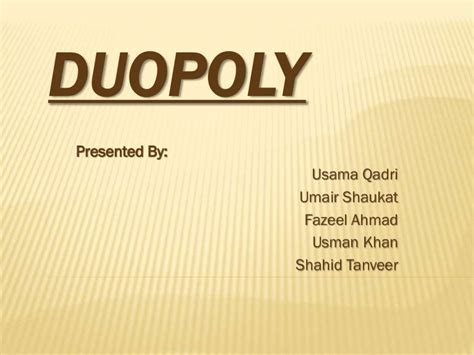 Duopoly