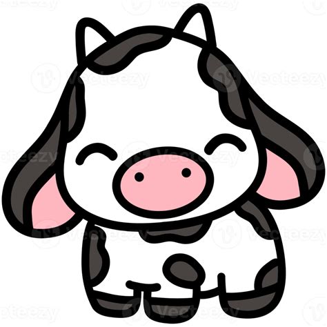 Cute cow, cow illustration, baby cow, animal illustration 21276733 PNG