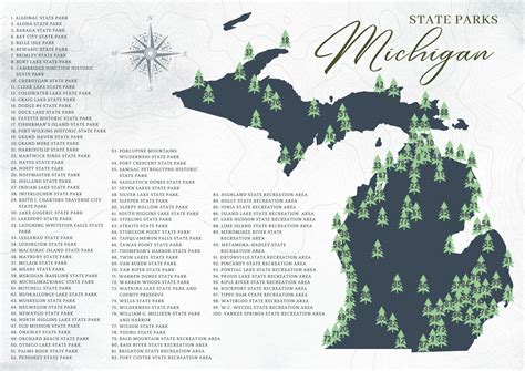 Michigan State Park Map: 100 Places to Enjoy the Outdoors