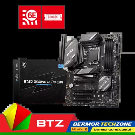 MSI B760 GAMING PLUS WIFI LGA 1700 ATX Intel Motherboard | Bermor Techzone