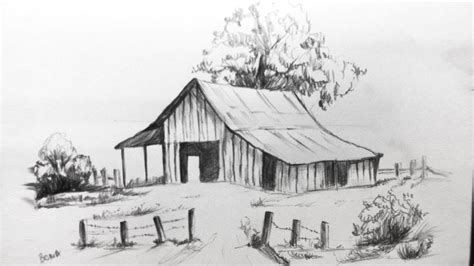 How to Draw an Old House Very Easy | Landscape drawings, Landscape drawing easy, Landscape ...