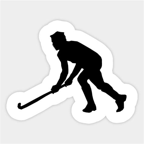 Hockey Player Silhouette - Hockey Player - Sticker | TeePublic