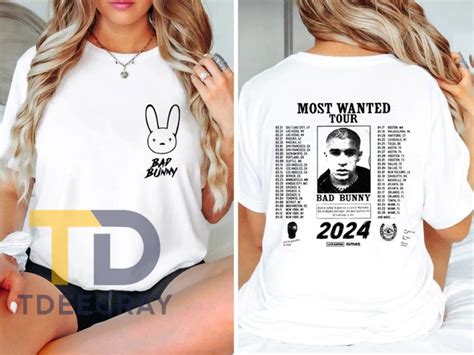 Double Sided Bad Bunny Concert Shirt Bad Bunny Merch - TDeegray