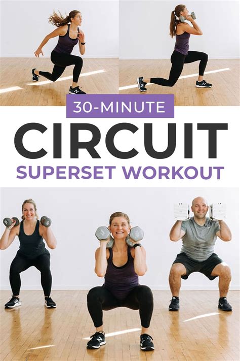 At Home circuit workout pin for pinterest - Nourish, Move, Love