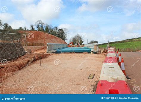 Road Bridge on a Construction Site Stock Photo - Image of heavy ...