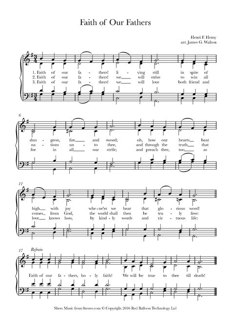 Faith of our Fathers Sheet music for Choir - 8notes.com