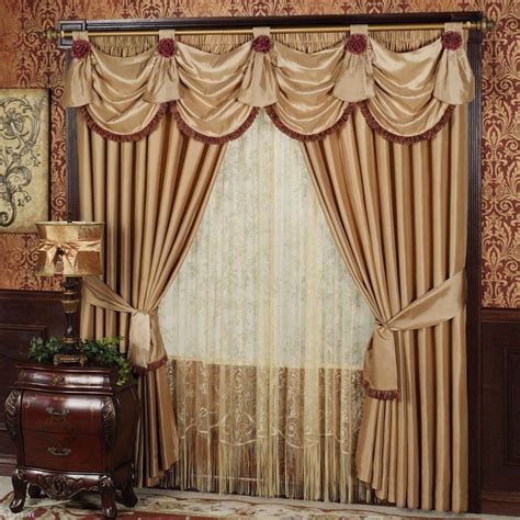 Living Room Drapes With Valances | Window Treatments Design Ideas