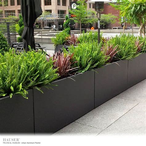 15" x 60" Urban Aluminum Planter - Hauser Site Furniture