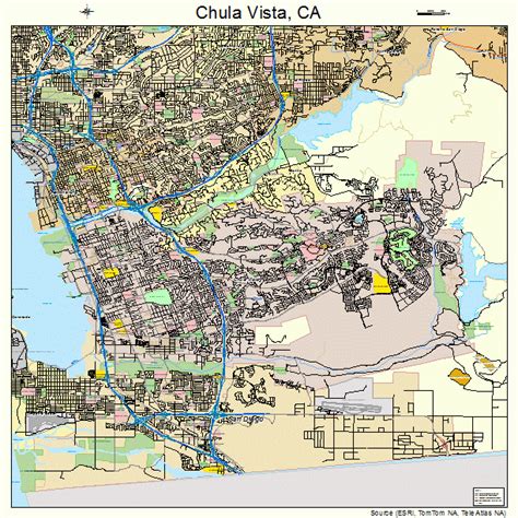 Chula Vista California Street Map 0613392