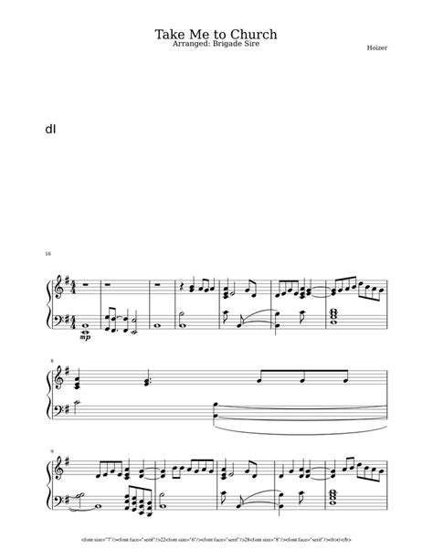 Take Me to Church Sheet music for Piano (Solo) | Download and print in ...