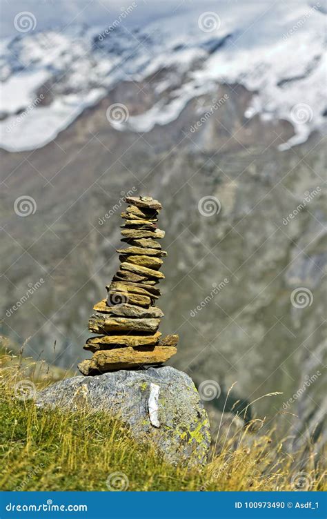 Cairn Along the Hiking Trail Stock Photo - Image of mountain, post: 100973490