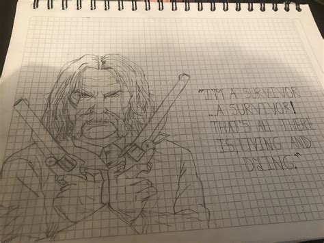 This is my Micah Bell fan art. Sorry, it’s a little ugly. 😔 : r/RDR2