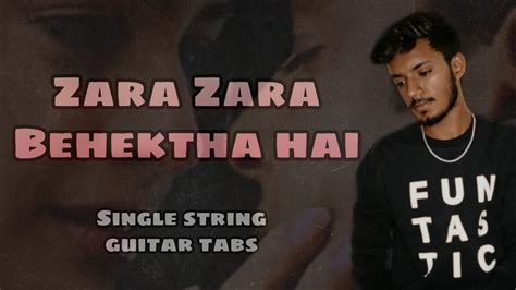 Zara Zara song on guitar | single string | guitar tabs - YouTube