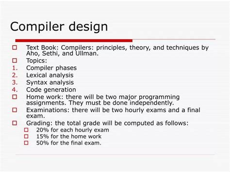 PPT - Compiler design PowerPoint Presentation, free download - ID:405666