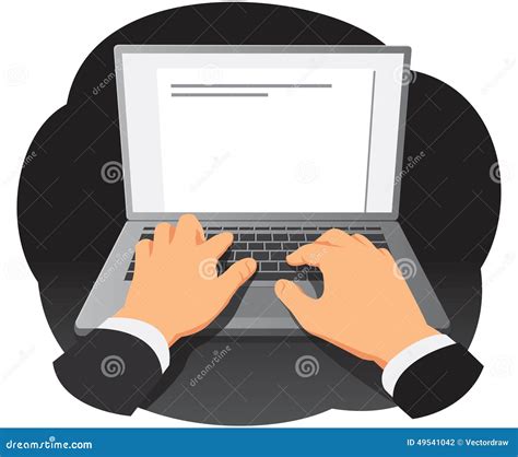 Hands typing on keyboard stock vector. Image of marketing - 49541042