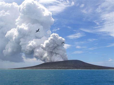 New island created by underwater volcanic eruption in Tonga may soon ...