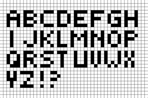 a cross stitch pattern with the letters in black and white