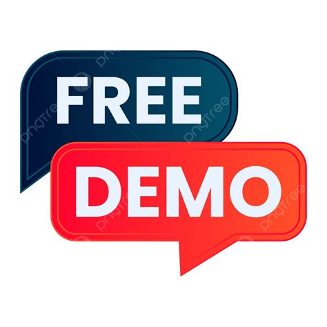 Free Demo Button Vector, Transparent Free Demo, Free Demo Banner, Demo Button PNG and Vector ...