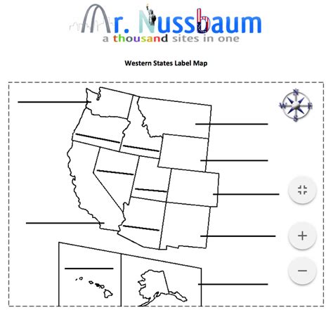 Western States Blank Map - California southern Map