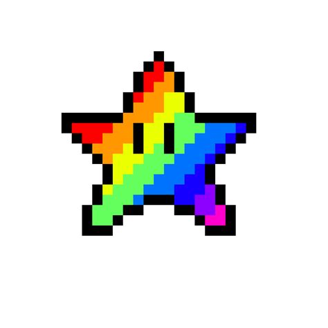 Pixilart - Rainbow mario star by Hlopcheko