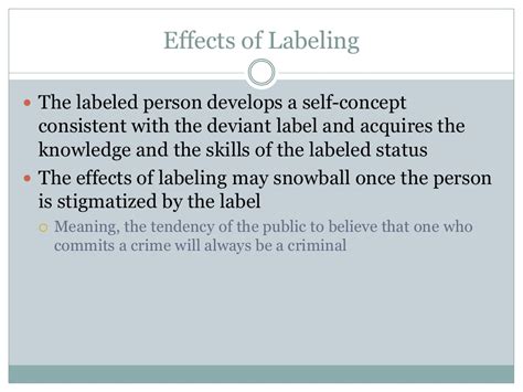 Labeling theory