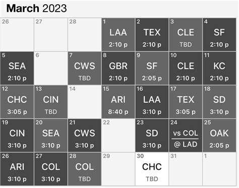 The Brewers’ Spring Training schedule has been updated to include their ...