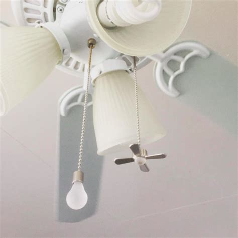 A ceiling fan metal pull chain with two pulleys, because you've spent ...