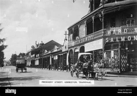 . English: President Street, Germiston, Transvaal (now Gauteng), c1910 ...