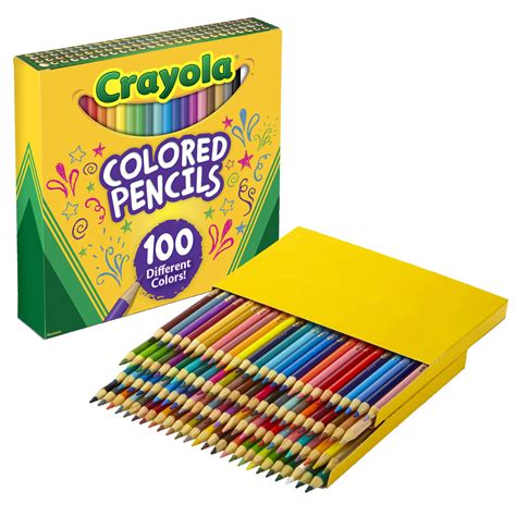 Crayola 100 Count Colored Pencils Back To School Material Arts Crafts ...