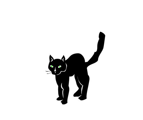Image of clipart black cat | CreepyHalloweenImages