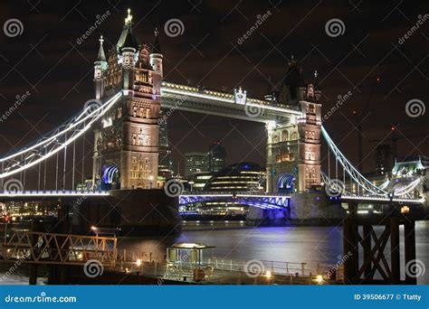 Tower Bridge lights stock image. Image of architecture - 39506677