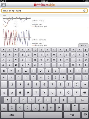 forget the calculator app on the iPad. Wolfram Alpha is al… | Flickr