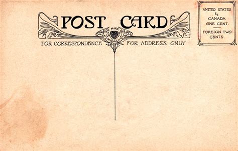 13 Vintage Postcard Font Images - Vintage Postcard Back Template ...