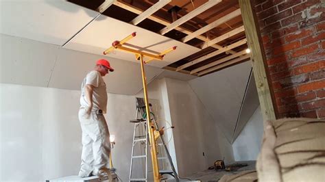 How to hang a 9ft drywall ceiling by yourself...by the MasterCraftsman B... | Drywall ceiling ...