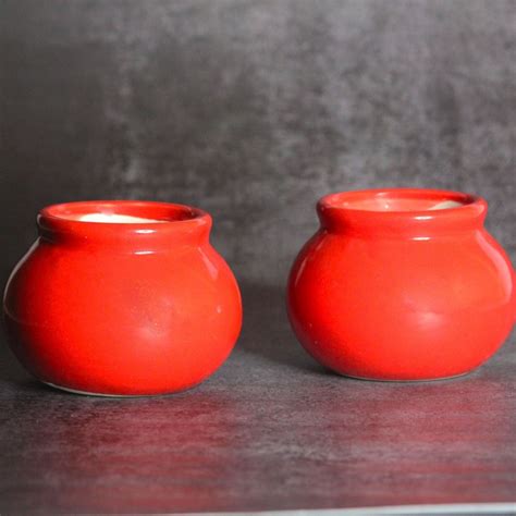 Red Round Ceramic Planters Matki shape by Brahmz, For Decoration, Size: 3x3 Inch at Rs 60 in New ...