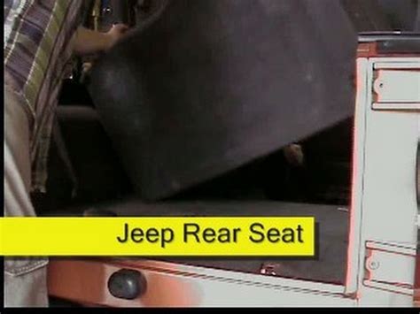 Removing the back seat of a Jeep Wrangler TJ - YouTube
