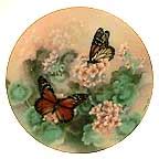 Monarch Butterflies collector plate by Lena Liu