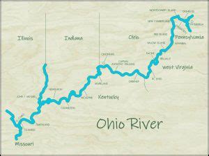 Ohio River Map - Blank World Map