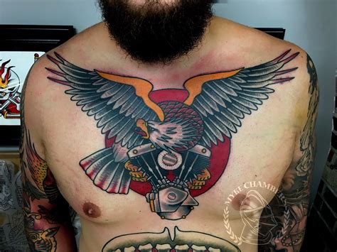 Top 76+ american traditional eagle chest tattoo best - in.cdgdbentre