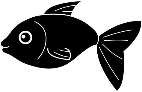 Fish Silhouette Clipart Vector Fish Silhouette Cartoon Fish Seafood Art ...