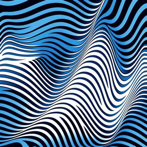 Premium Photo | Wave pattern, blue and white