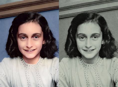 ArtStation - Photo restoration / colorization (Anne Frank)