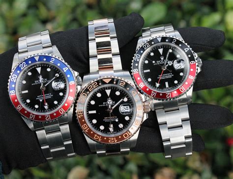 Rolex Pepsi, Rolex Batman & Rolex GMT Master II watch comparison