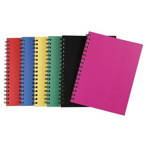 Notebooks 225x175 Spiral Hardcover 200 page side open Assorted colours Spirax 511A pack 4