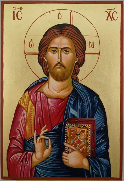 Jesus Christ Pantocrator - Large Hand-Painted Icon - BlessedMart