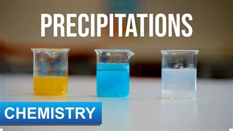 Precipitation Chemistry Chemical Reaction Solution Diagram