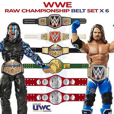 Custom WWE WWF Raw Championship Belts x 6 for Mattel/Jakks Figures | eBay